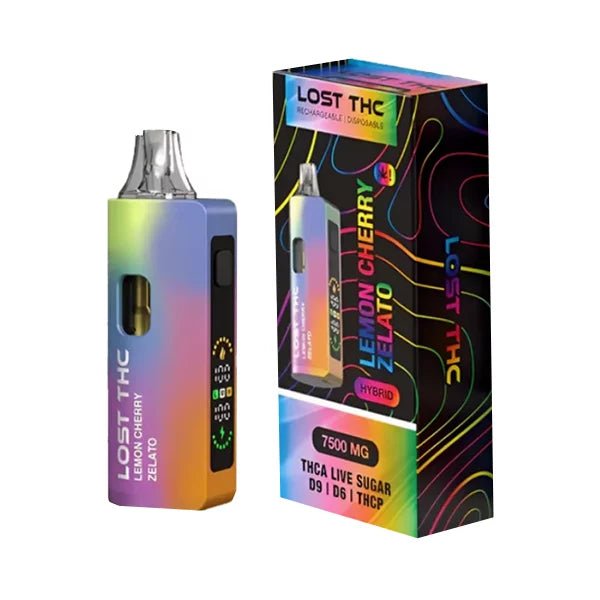 Lost THC D9+D6+THCP+THCA Live Sugar Rechargeable Disposable 7500 MG Rainbow Edition