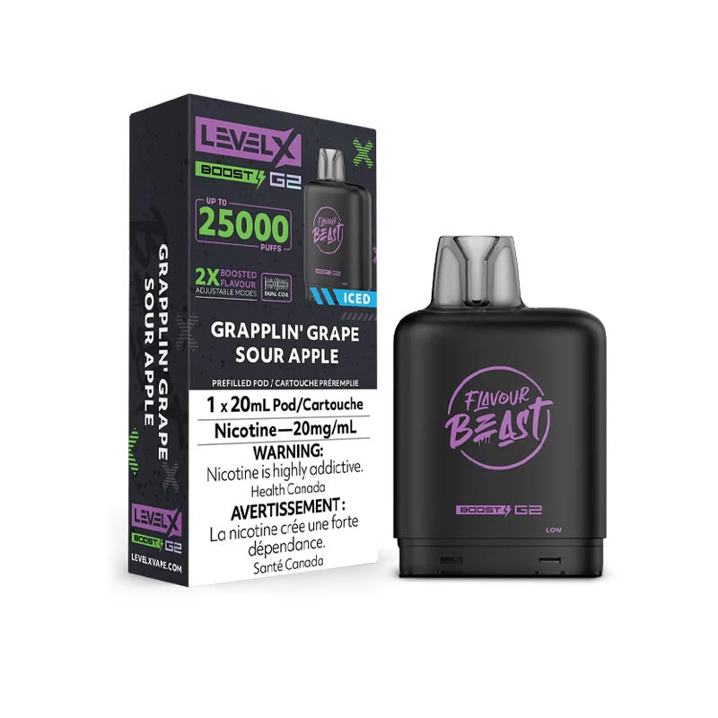 Grapplin' Grape Sour Apple Icd - Level X Boost G2 Pods