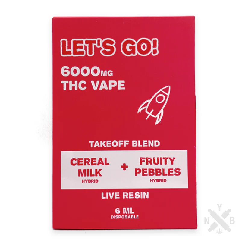 Jelly NYB Let’s Go 6mL Disposable Live Resin THC Vape – 6000mg Takeoff Blend