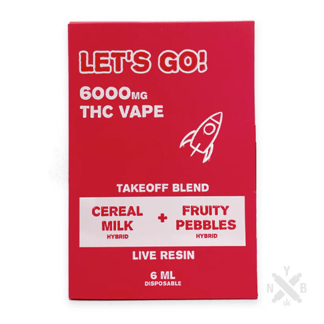Jelly NYB Let’s Go 6mL Disposable Live Resin THC Vape – 6000mg Takeoff Blend