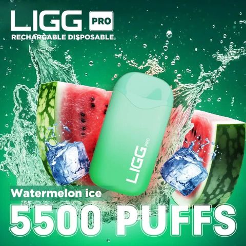 Ligg Pro 5500 Puffs Disposable Vape - Watermelon Ice Best Sales Price - Disposables