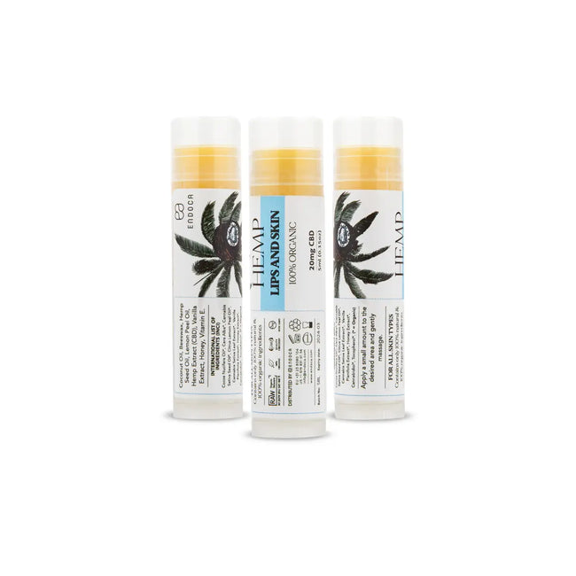 Endoca Natural lip balm with 20/mg CBD