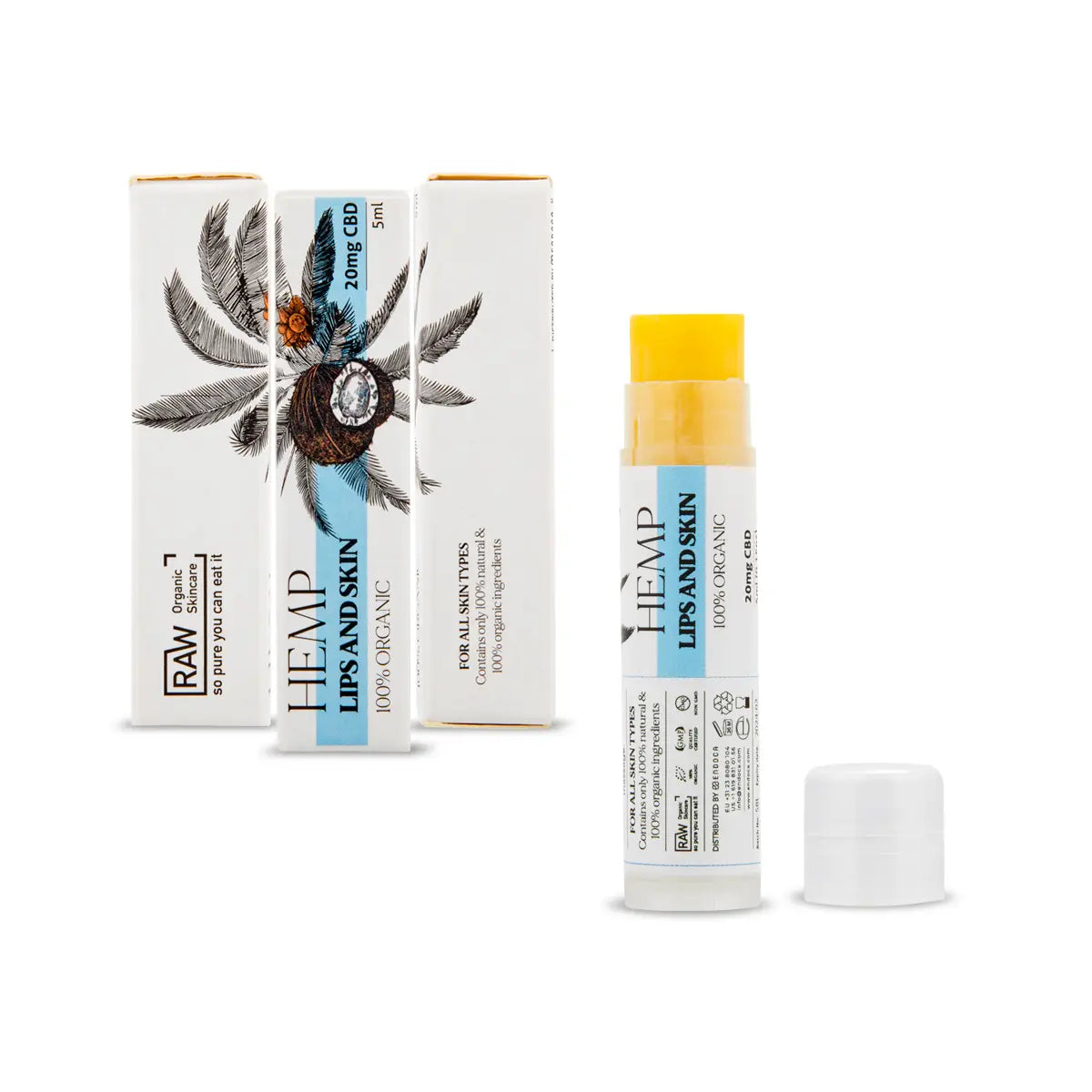 Endoca Natural lip balm with 20/mg CBD