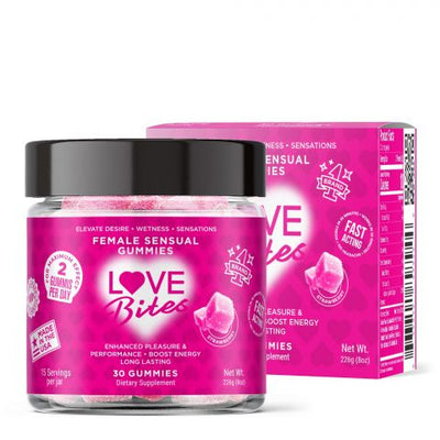 Love Bites Female Sensual Gummies in Jar Best Sales Price - Gummies