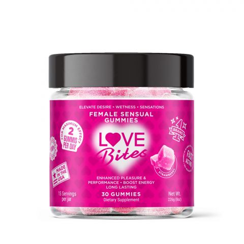 Love Bites Female Sensual Gummies in Jar Best Sales Price - Gummies