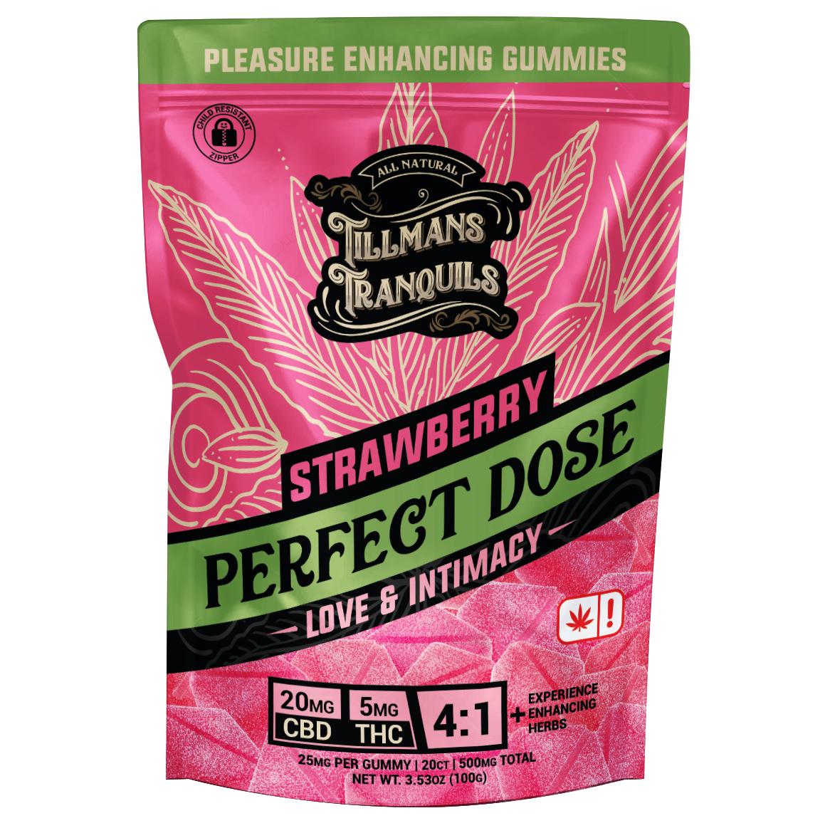 Tillmans Tranquils Strawberry Love THC Gummies 4:1