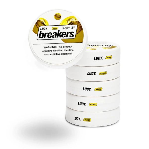 Lucy Breakers Nicotine Capsule Pouches (15 Pouches/Can) Mango Flavor