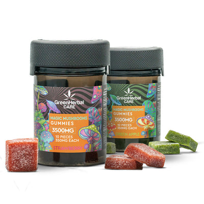 Green Herbal Care Magic Mushroom Infused Gummies Best Sales Price - Gummies