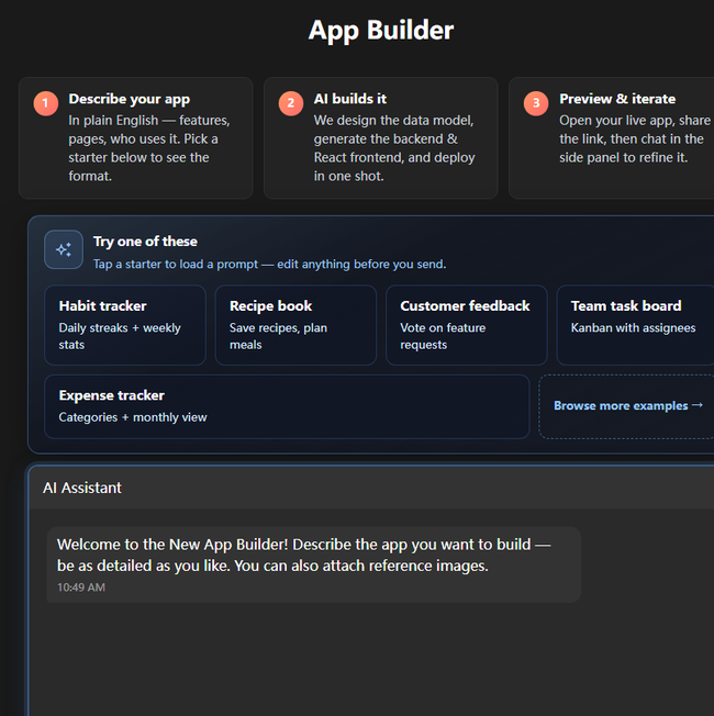App Builder Zero Coding - Maniana