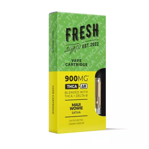 Maui Wowie Cartridge - THCA, D8 Blend - 900mg - Fresh Best Sales Price - Vape Cartridges