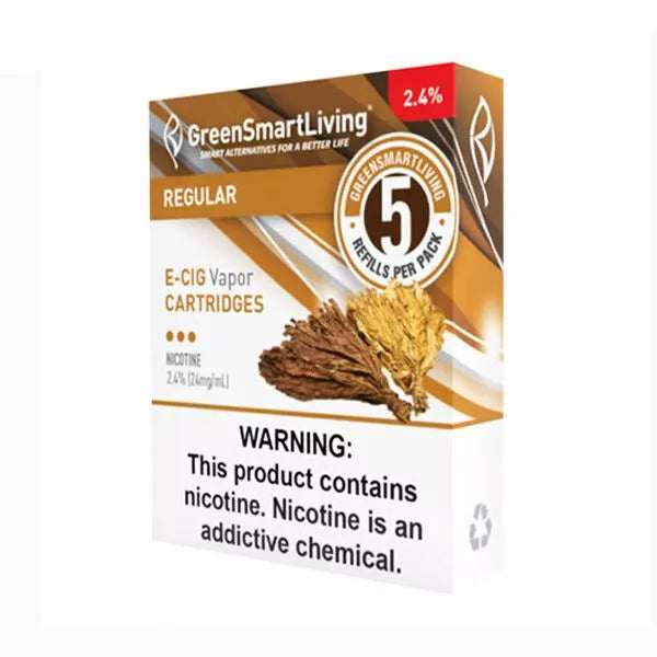 GreenSmartLiving Regular Tobacco E-Cig Vapor Cartridges