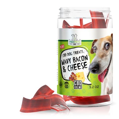 MediPets CBD Dog Treats - Wavy Bacon & Cheese Bites - 100mg Best Sales Price - Pet CBD