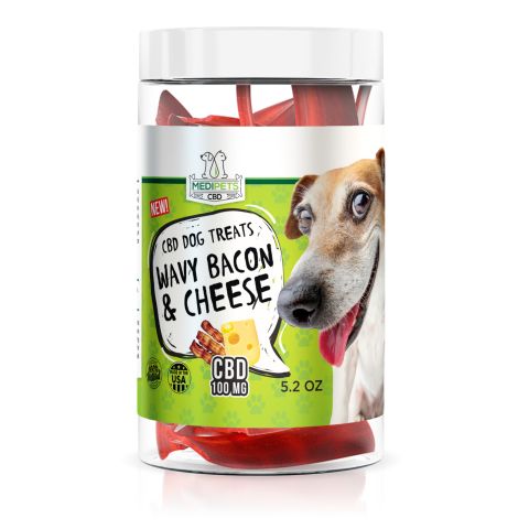 MediPets CBD Dog Treats - Wavy Bacon & Cheese Bites - 100mg Best Sales Price - Pet CBD