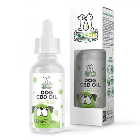 MediPets CBD Oil for Medium Dogs - 240MG Best Sales Price - Pet CBD