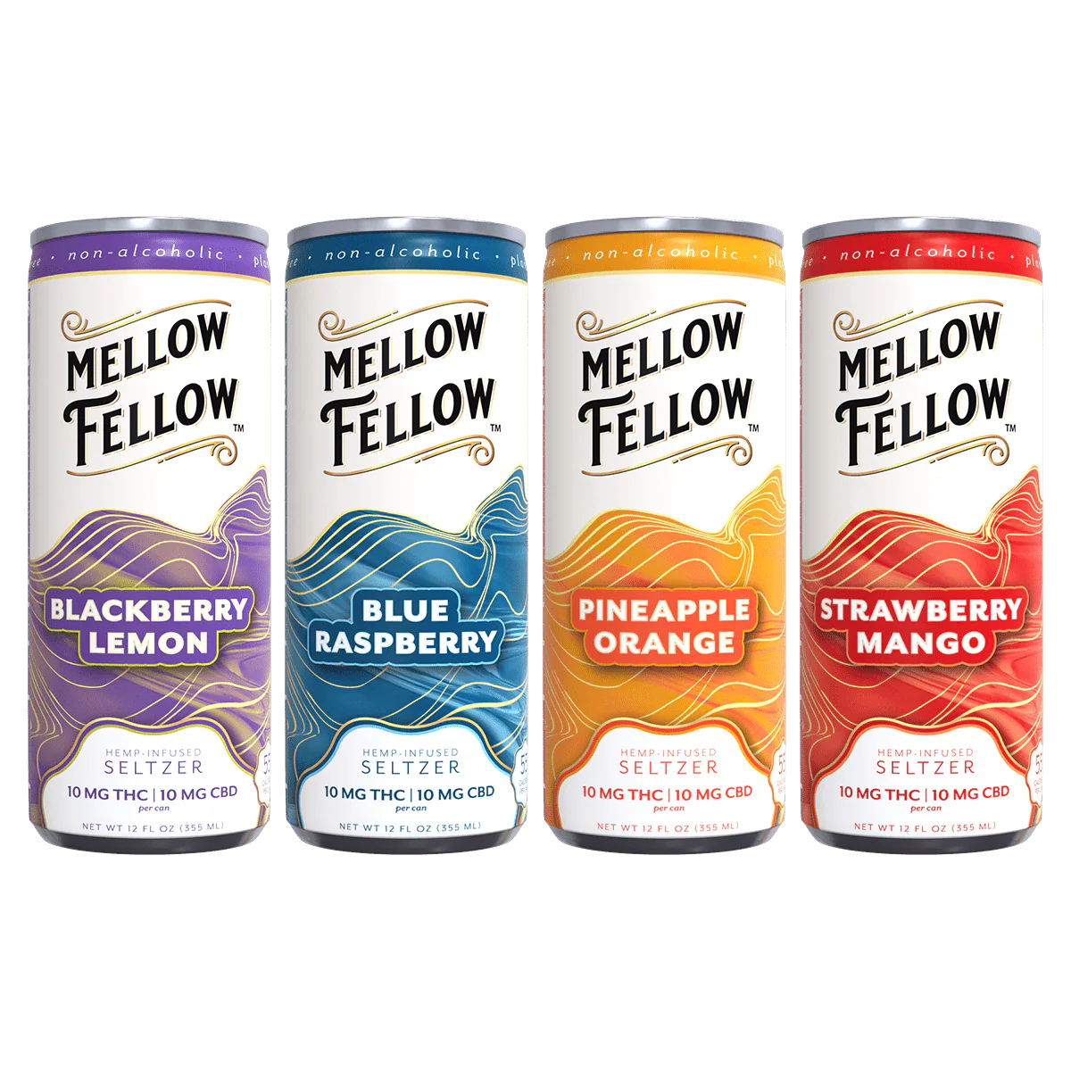 Delta 9 THC + CBD Seltzer Beverage 20MG - Variety 12 Pack