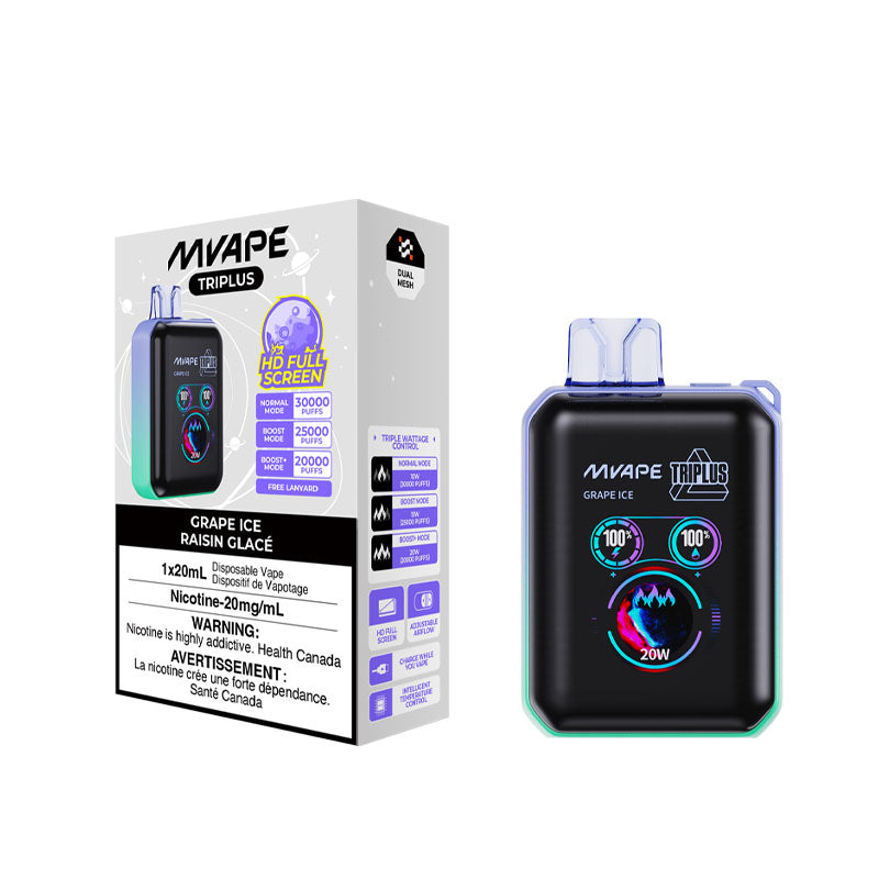 MVAPE Triplus Disposable Vape - Grape Ice