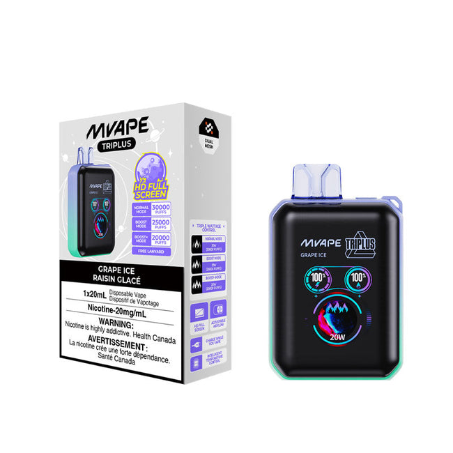 MVAPE Triplus Disposable Vape - Grape Ice