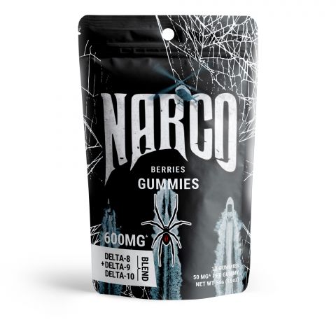 Narco Berries Gummies - Delta 9, Delta 8, Delta 10 Blend - 600MG - Pure Blanco Best Sales Price - Gummies