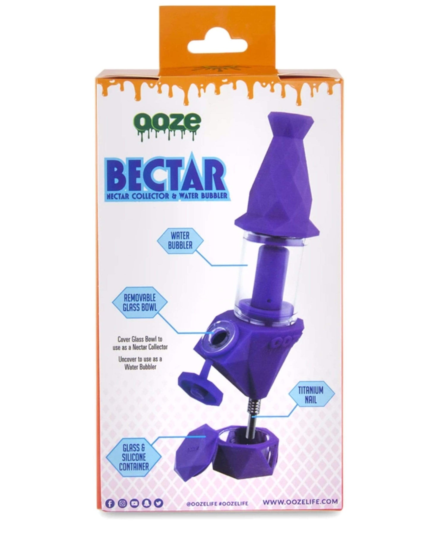Ooze Nectar Silicone Waterpipe & Nectar Straw