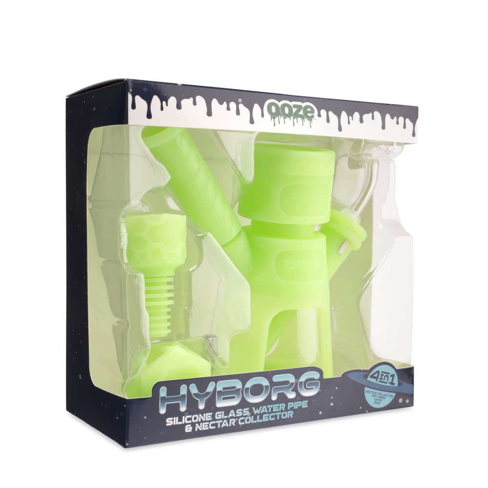 Hyborg Silicone Glass 4-in-1 Hybrid Water Pipe and Nectar Collector