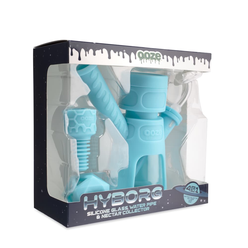 Hyborg Silicone Glass 4-in-1 Hybrid Water Pipe and Nectar Collector