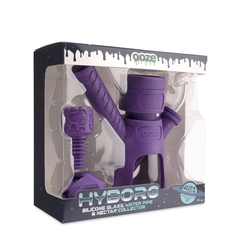 Hyborg Silicone Glass 4-in-1 Hybrid Water Pipe and Nectar Collector