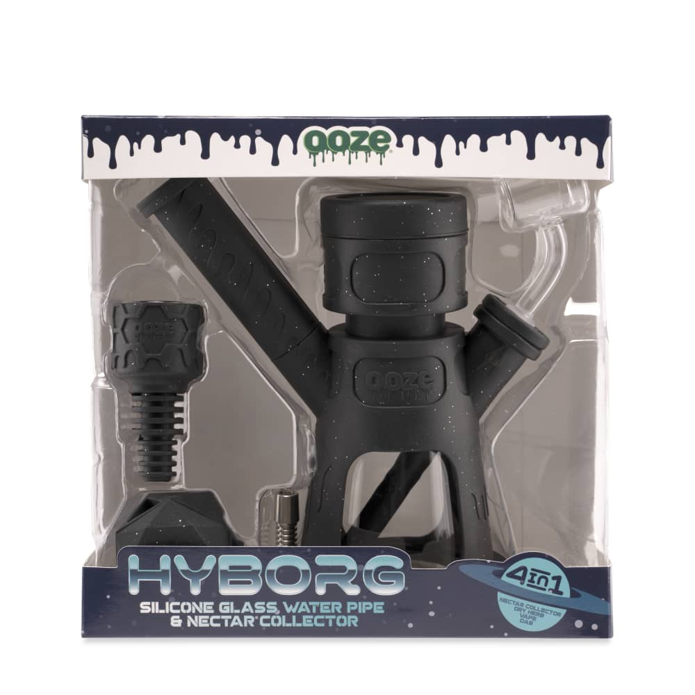 Hyborg Silicone Glass 4-in-1 Hybrid Water Pipe and Nectar Collector