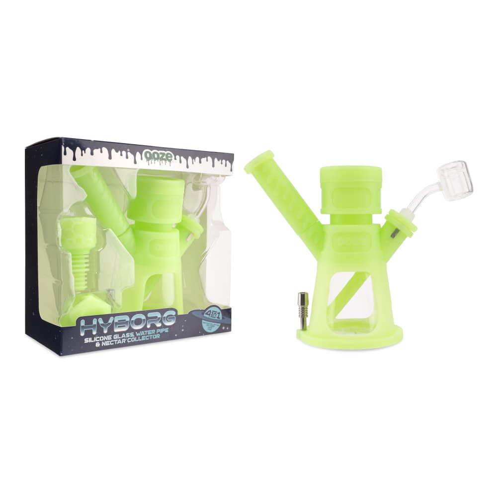 Hyborg Silicone Glass 4-in-1 Hybrid Water Pipe and Nectar Collector