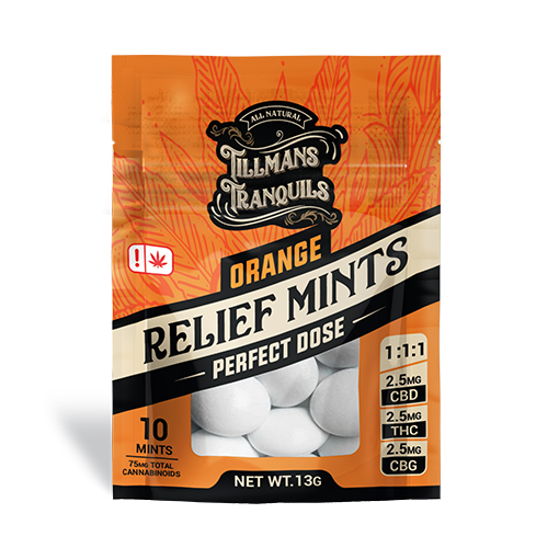 Tillmans Tranquils CBG Relief THC Mints