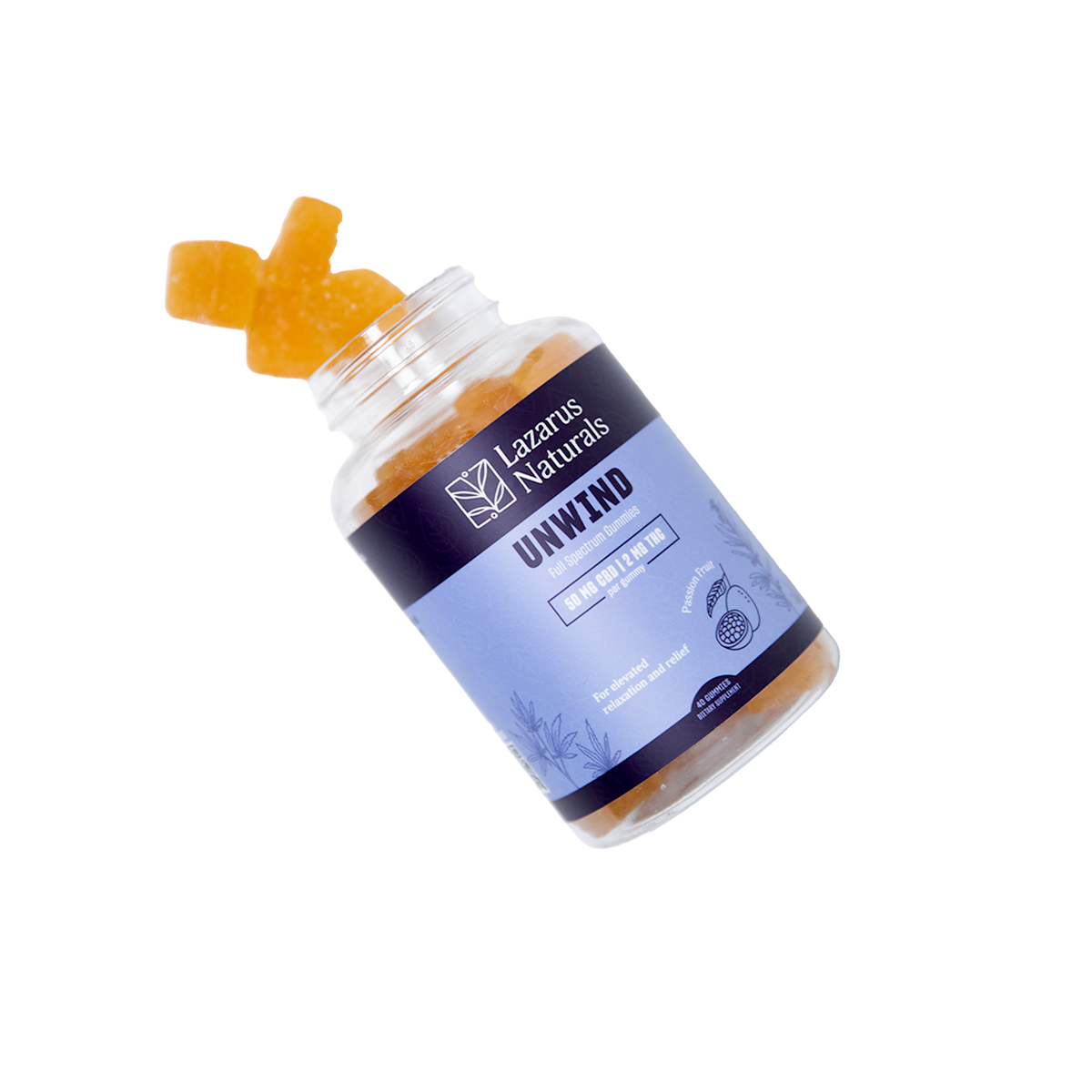 Lazarus Naturals CBD+THC GUMMIES, UNWIND