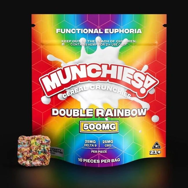 Delta Munchies Double Rainbow 500mg THC+CBD Cereal Crunchies Best Sales Price - Gummies