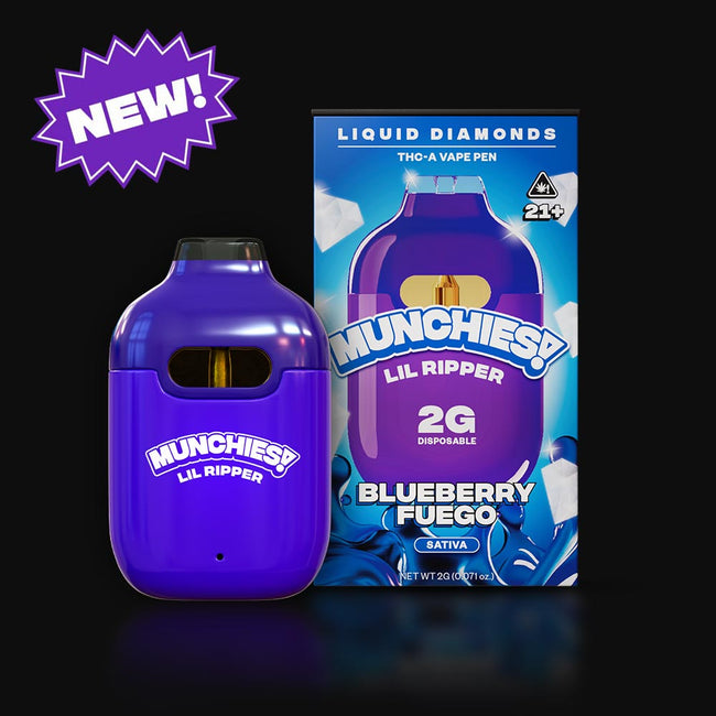 Delta Munchies 2g Lil Ripper THCA Liquid Diamond Vape Blueberry Fuego