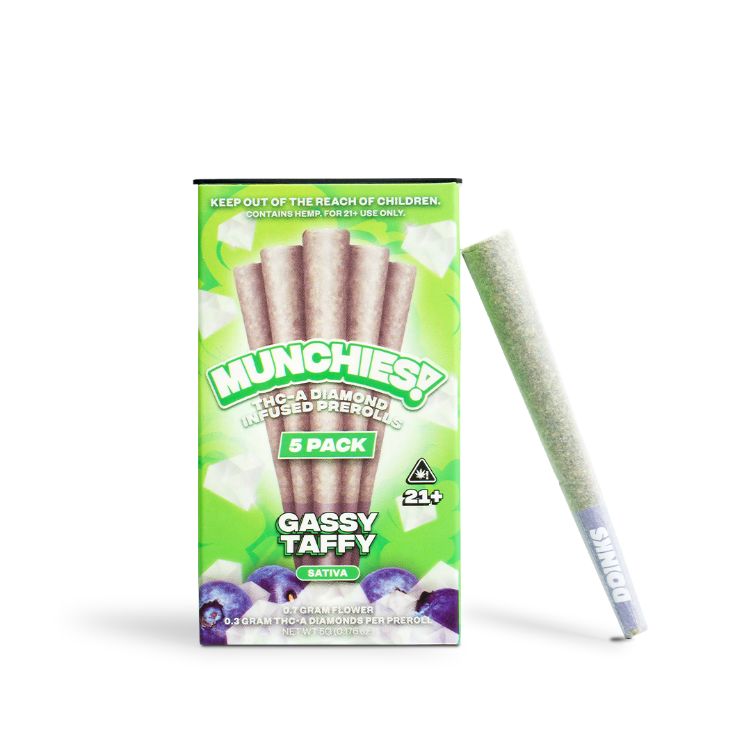 Delta Munchies 1g THCA Diamond Prerolls (5 Pack)