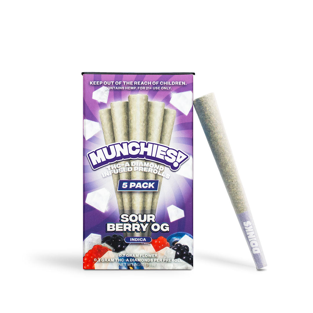 Delta Munchies 1g THCA Diamond Prerolls (5 Pack)