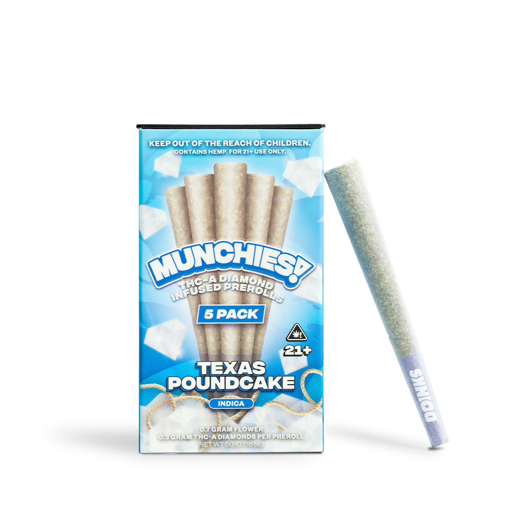 Delta Munchies 1g THCA Diamond Prerolls (5 Pack)