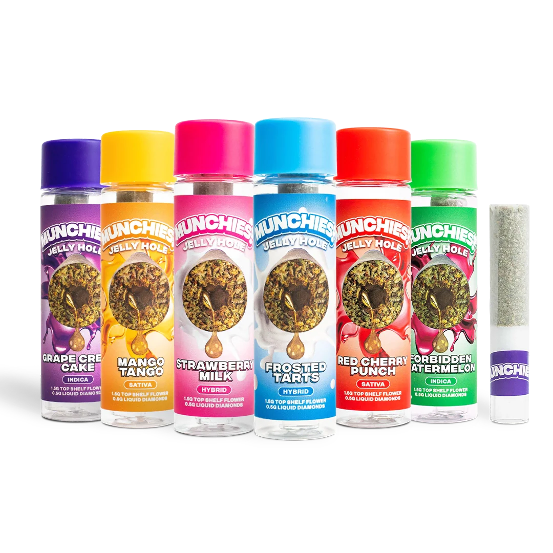 Delta Munchies 12g THCA Jelly Hole Preroll Bundle
