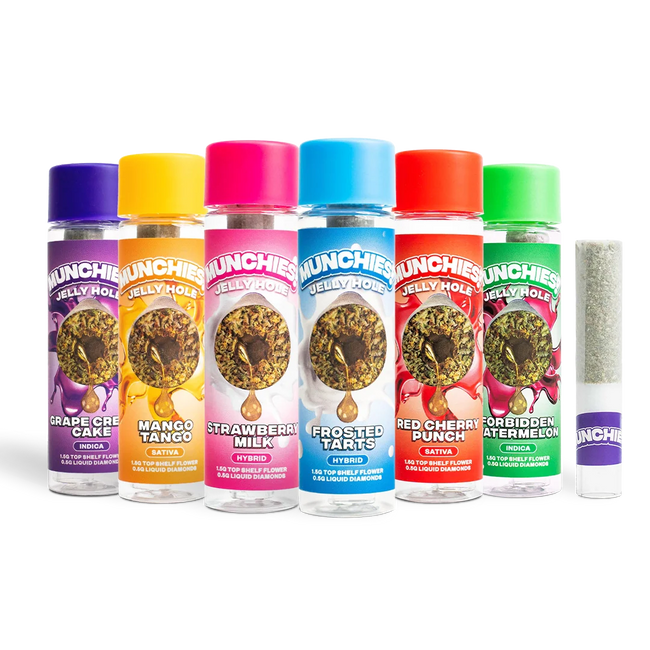 Delta Munchies 12g THCA Jelly Hole Preroll Bundle
