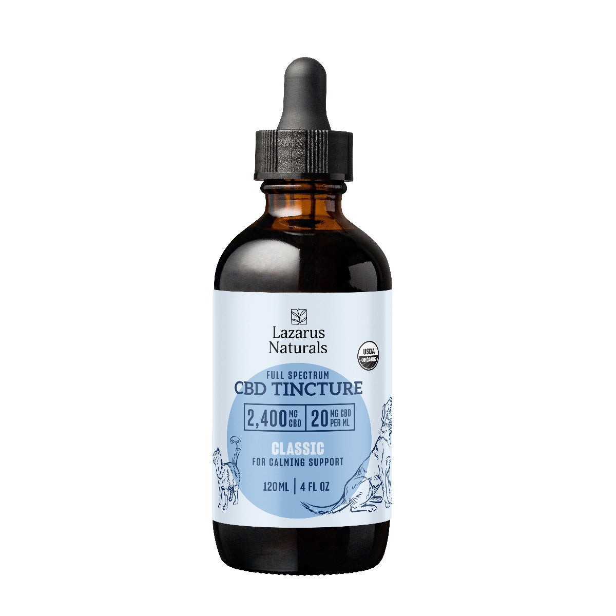 Lazarus Naturals ORGANIC PET CBD TINCTURE, 20MG/ML
