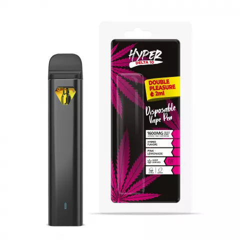 1600mg D10, D8 Vape Pen - Pink Lemonade - Hybrid - 2ml - Hyper Best Sales Price - Vape Pens