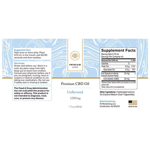 CBD Oil Tincture 1000mg