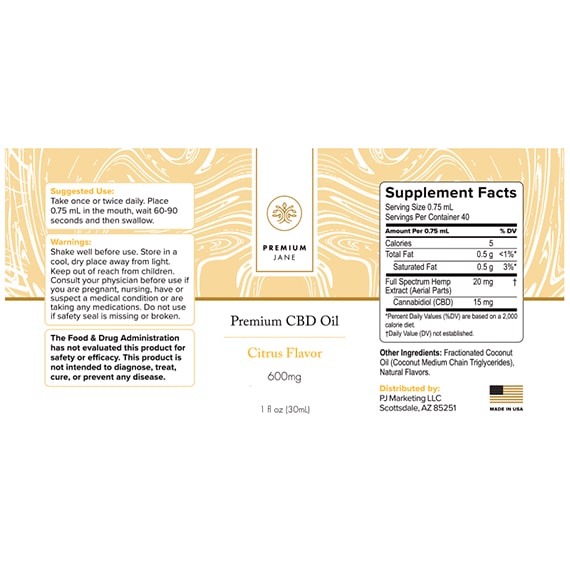 Full Spectrum CBD Oil 600mg