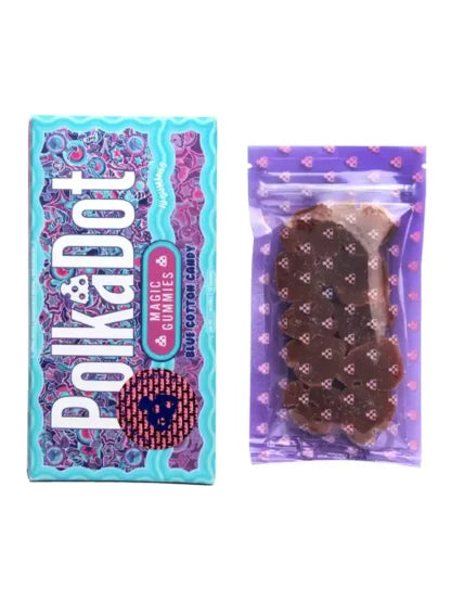 Blue Cotton Candy PolkaDot Magic Mushroom Belgian Magic Blend Gummies