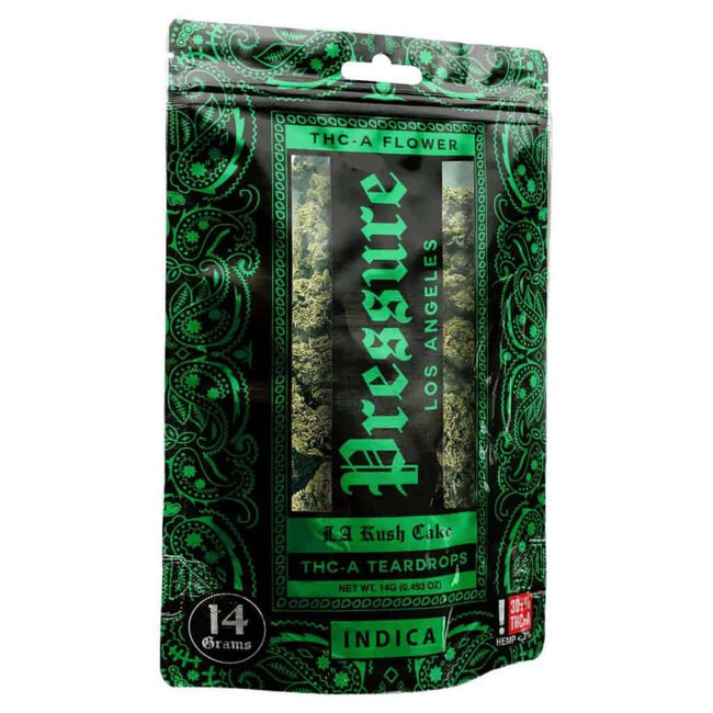 Pressure LA Premium THCa Teardrops Flower Packs 14g LA Kush Cake – Indica
