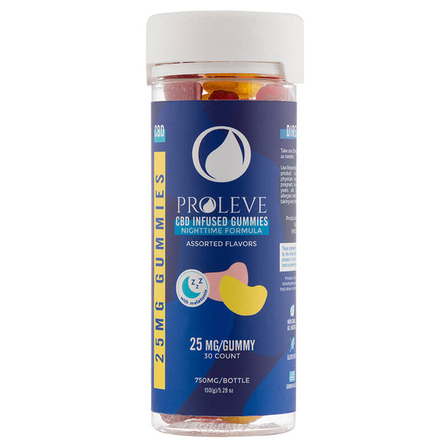Nighttime Formula CBD Gummies – Assorted Fruit Flavors – Proleve