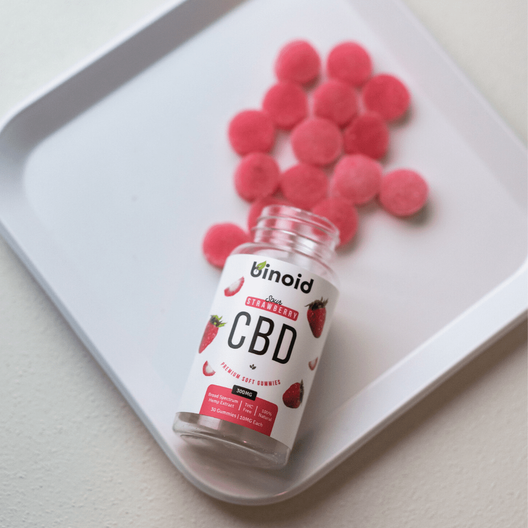 Binoid Gummies – Sour Strawberry Best Sales Price - Gummies