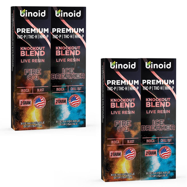 Binoid Knockout Blend Live Resin Disposable Bundle – 2 Gram