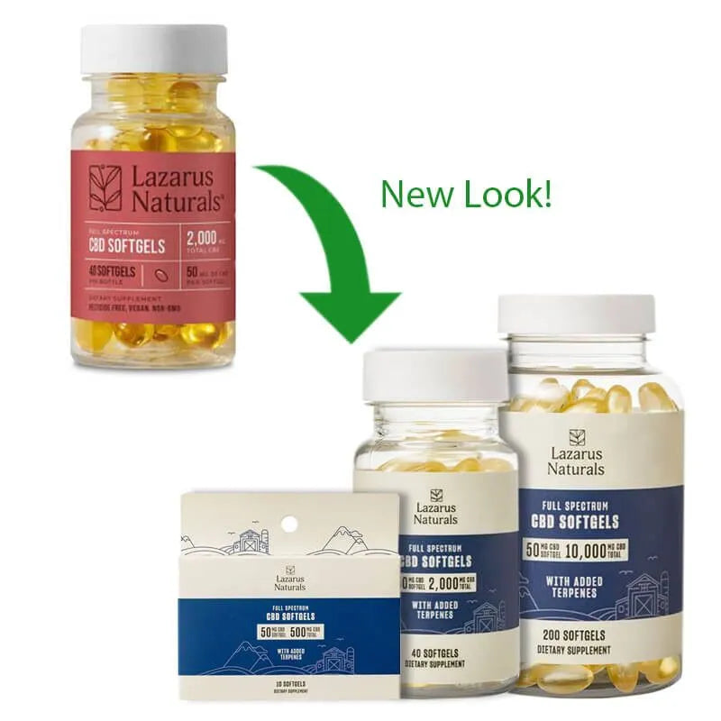 Full Spectrum CBD Capsules – 50mg – Lazarus Naturals