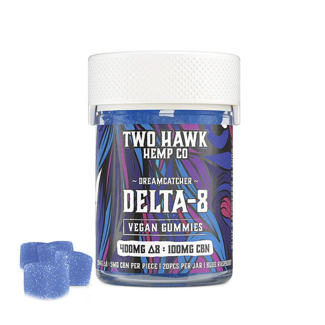 Dreamcatcher THC Gummies with Delta 8 + CBN – Blue Raspberry – Two Hawk Extracts