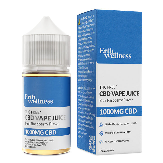 ERTH Wellness – CBD Vape Juice – Blue Raspberry – 500mg-1000mg