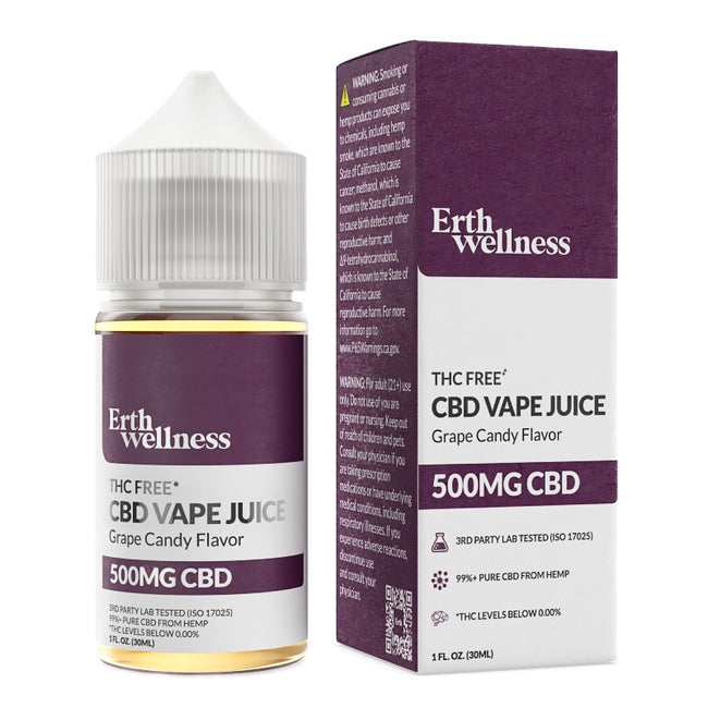 CBD Vape Juice – Grape Candy Flavor – Erth Wellnes